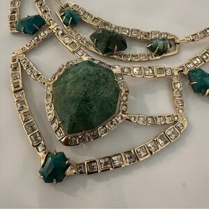 Alexis Bittar Blue Stone & Crystal Goddess Collar Necklace